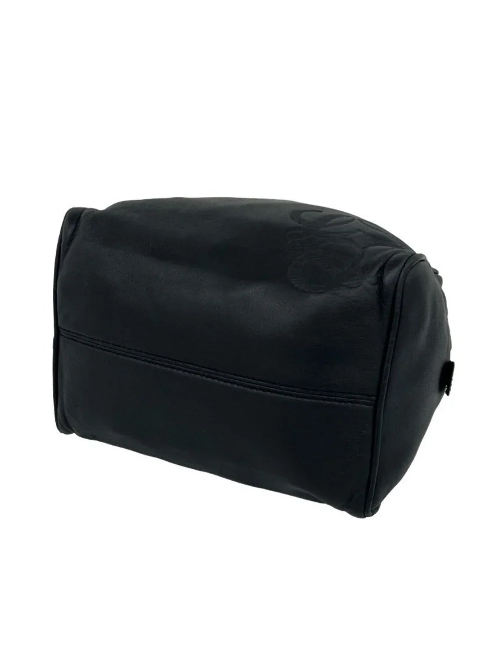 Loewe Vintage Anagram Logo Stamp Nappa Leather Mini Handbag Black
